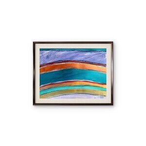 Modern Expressionist Original Abstract Paper 14x11 B Perry Rowell